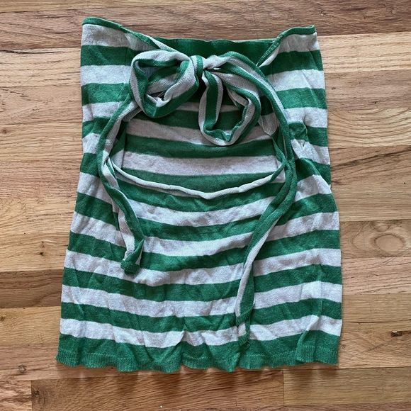 Inhabit Striped Tie Back Tube Top - Picture 6 of 8